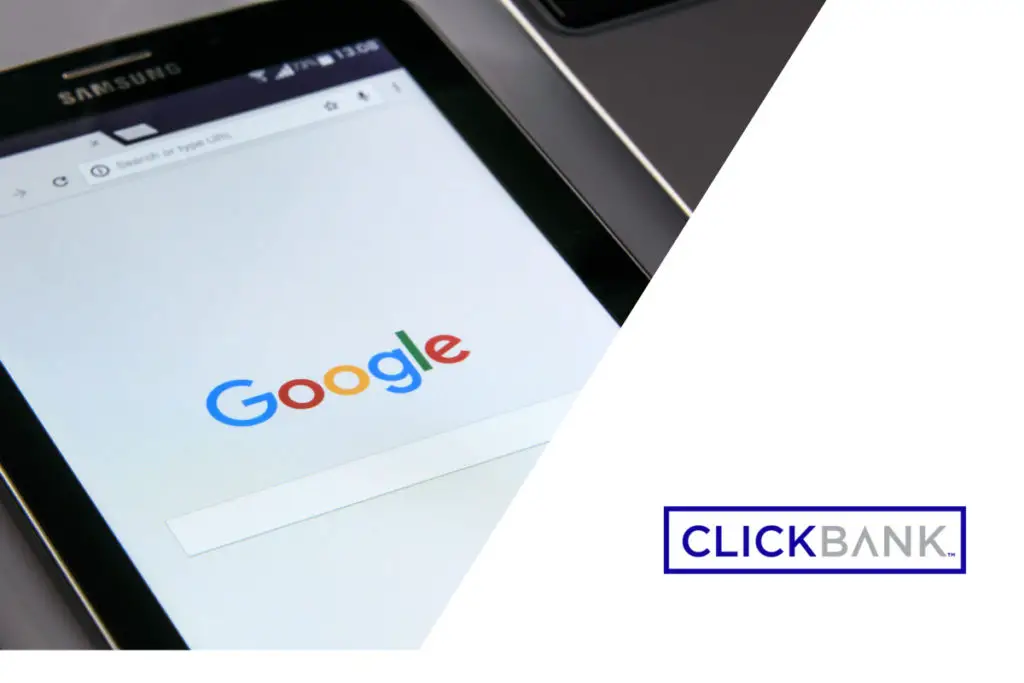 Samsung phone at the Google search window - How to Promote Clickbank Products on Google